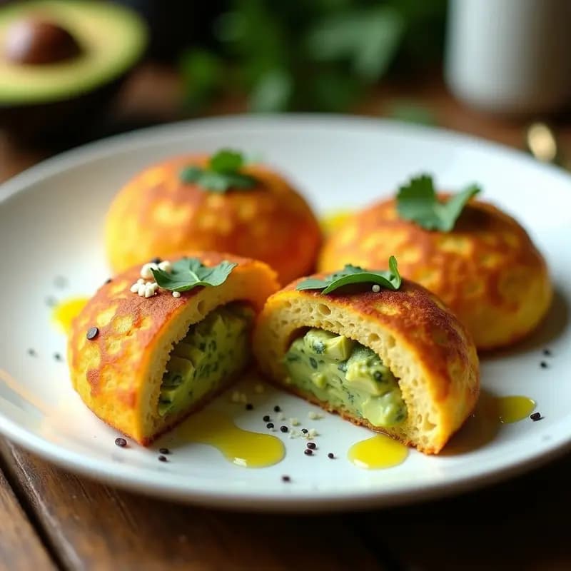 Arepas de Ñame y Queso de Cabra: Receta Venezolana Keto con Relleno de Aguacate y Semillas de Chía