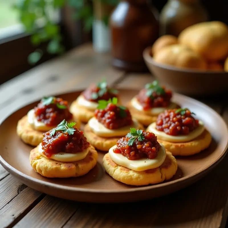 Arepas de Ñame y Queso de Castaña con Hogao: Receta Colombiana Sin Maíz y Vegana