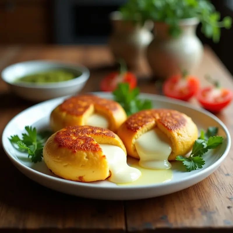 Arepas de Ñame con Relleno de Queso Mozzarella: Receta Venezolana Sin Gluten en Airfryer