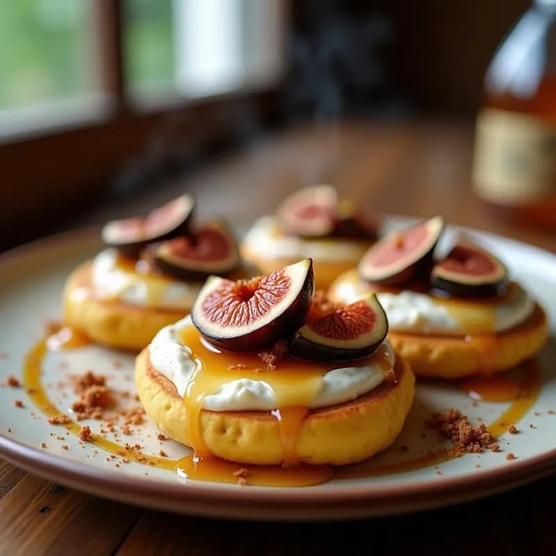 Arepas de Ñame Rellena de Queso de Oveja y Higos Caramelizados: Desayuno Colombiano Gourmet