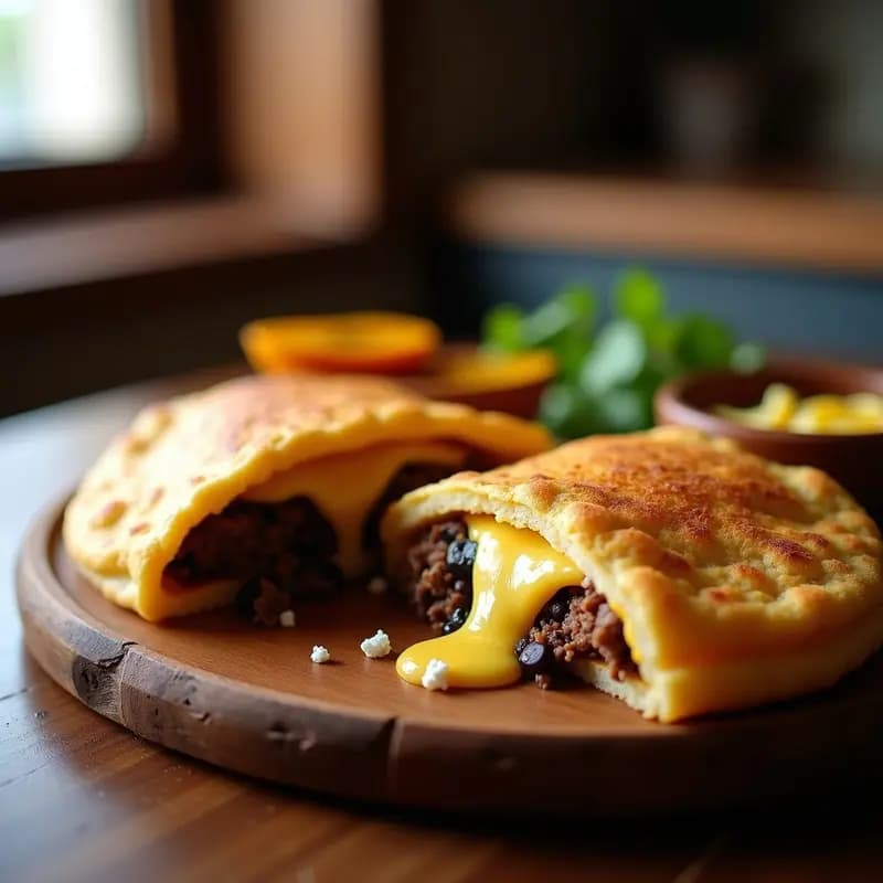 Arepas Rellenas de Pabello Venezuela con Doble Queso: Receta Tradicional en Airfryer