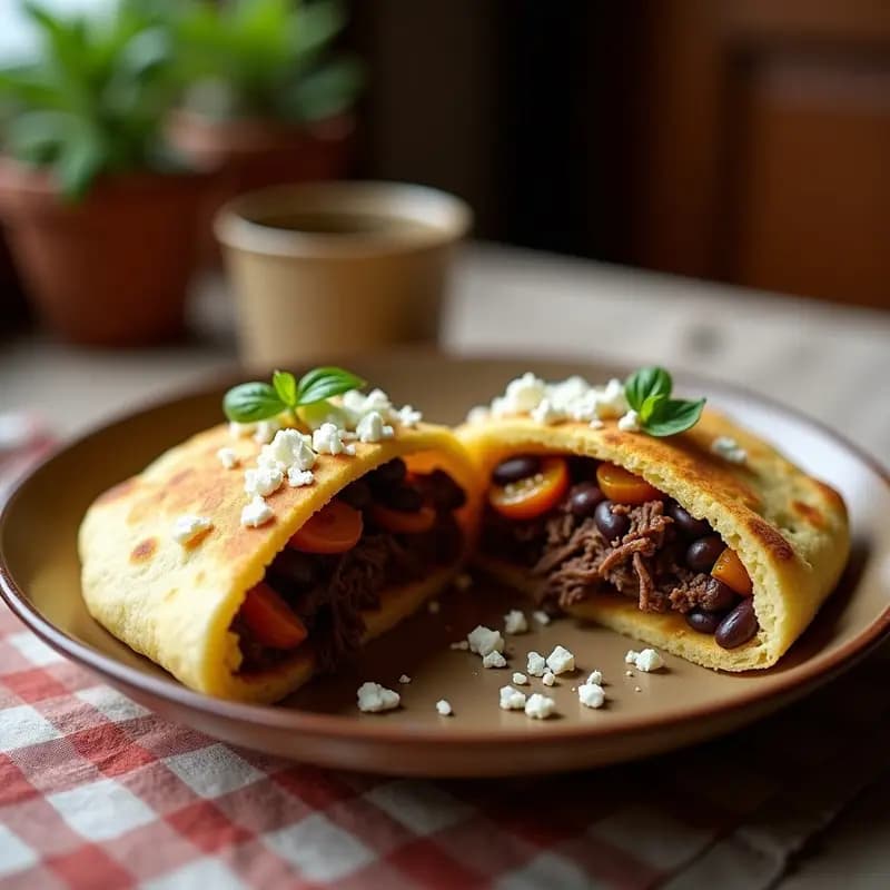 Arepas Rellenas de Pabellon Criollo: Receta Venezolana de Desayuno o Cena en Olla Lenta