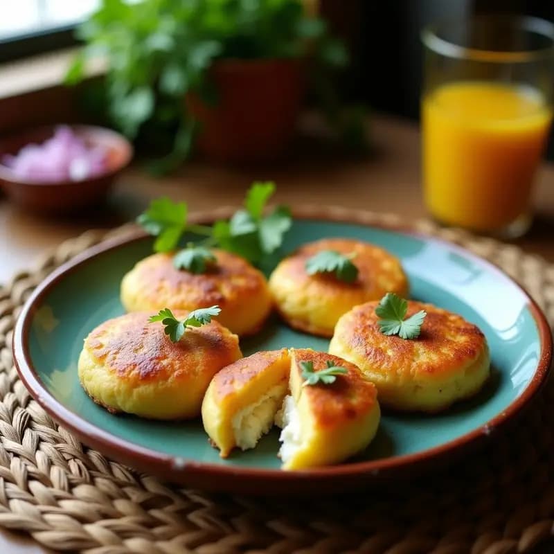 Arepas de Plátano Machado y Queso de Almendras: Desayuno Venezolano Sin Gluten y Sin Lactosa