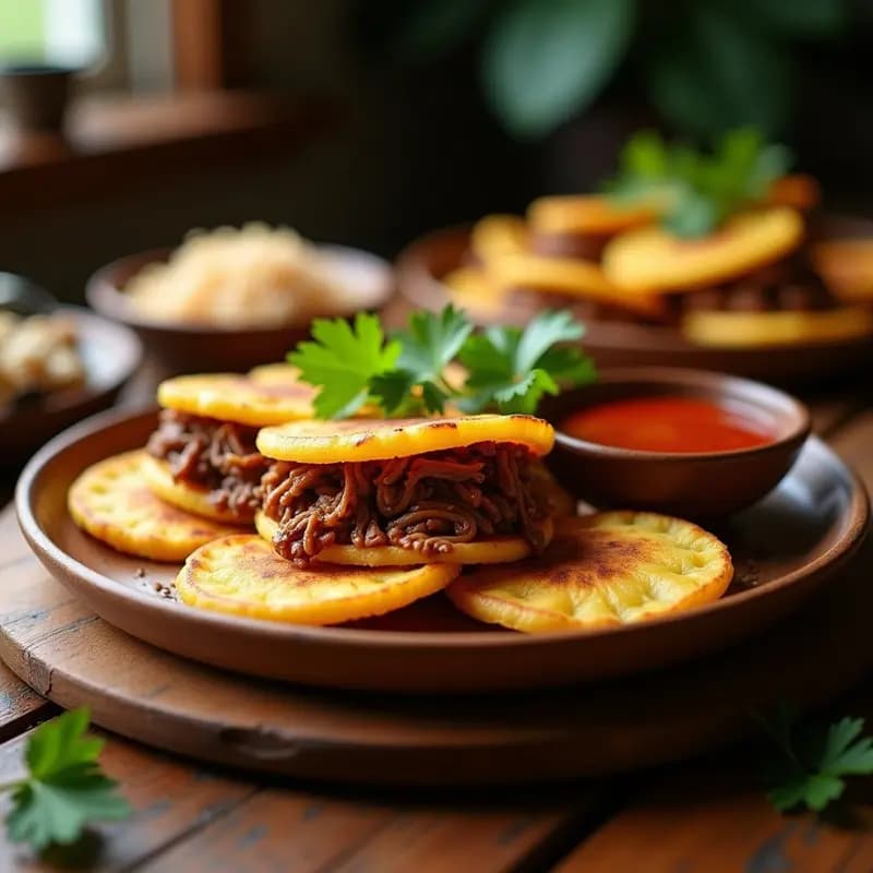 Arepas de Plátano Macho con Carimañola de Carne: Receta Colombiana Fusion en Airfryer