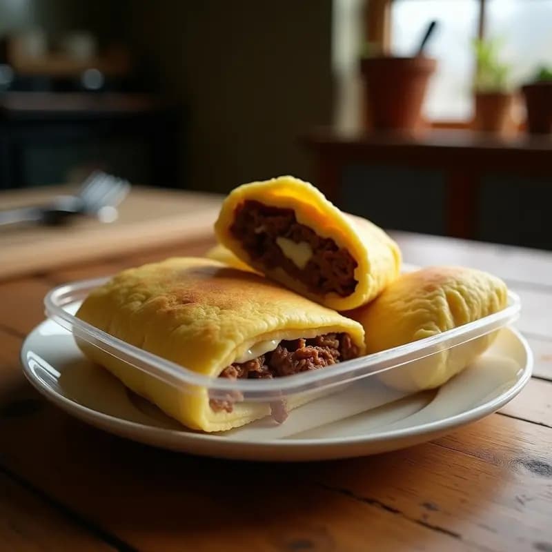 Arepas de Plátano Macho con Relleno de Carne y Queso: Receta Venezolana para Tupper