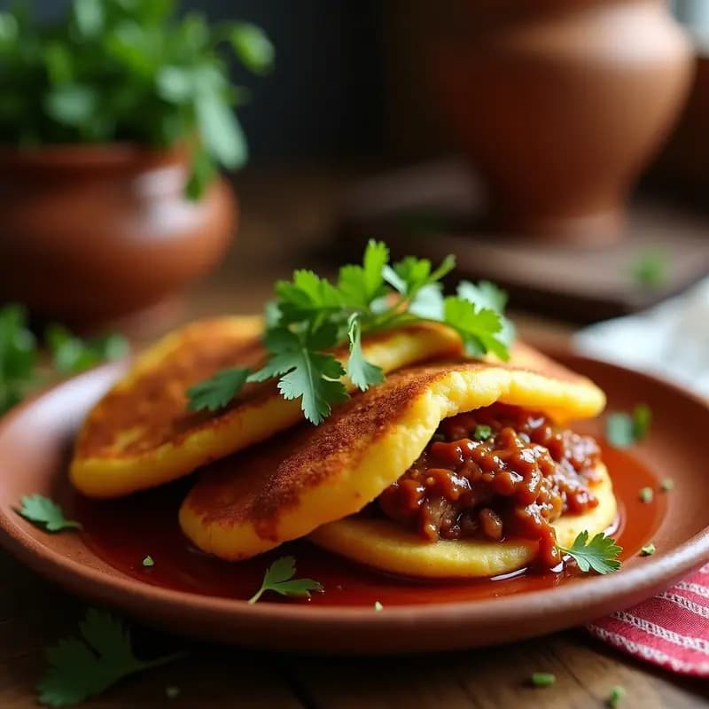 Arepas de Plátano Macho Rellenas de Pulled Pork: Receta Colombiana en Olla Lenta