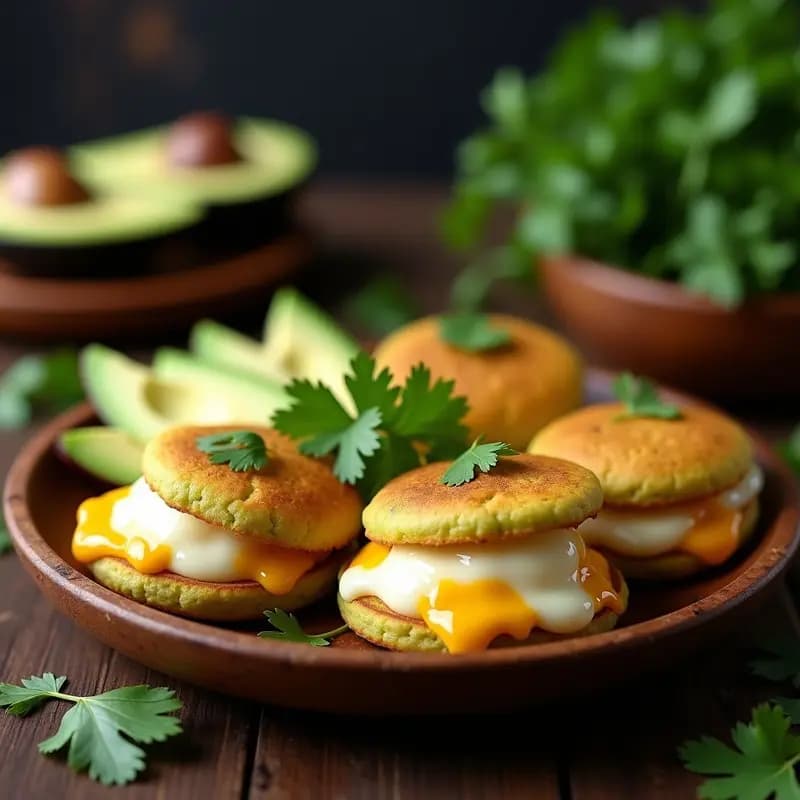 Arepas de Plátano Verde con Relleno de Carson y Queso: Receta Venezolana Sin Harina