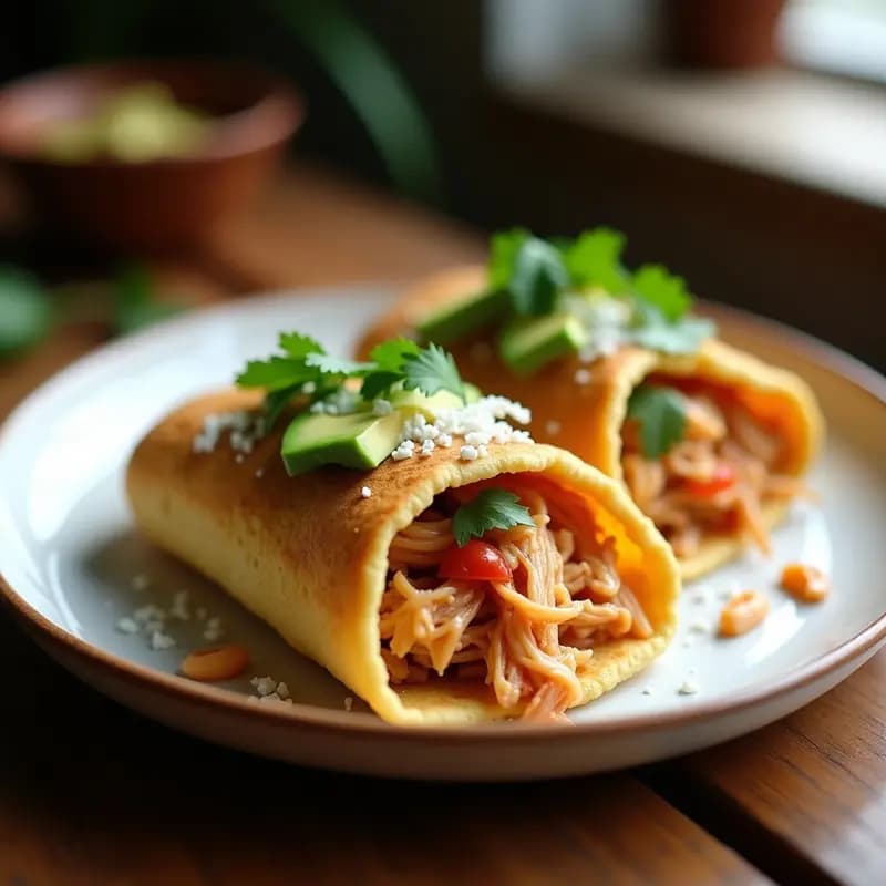 Arepas Rellenas de Pollo Desmenuzado y Aguacate: Receta Venezolana en Olla Express
