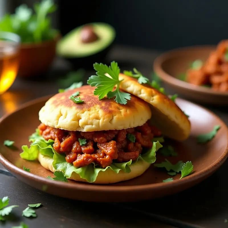 Arepas Rellenas de Pulled Jackfruit: Receta Colombiana Vegana al Estilo BBQ