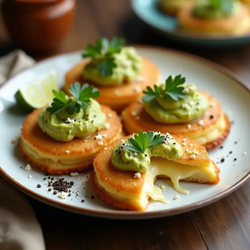 Arepas Rellenas de Queso y Aguacate: Desayuno Colombiano en Sartén Antiadherente