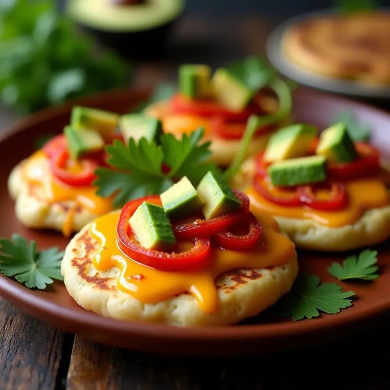 Arepas de Queso Ahumado y Pimentón con Aguacate: Receta Venezolana en Comal