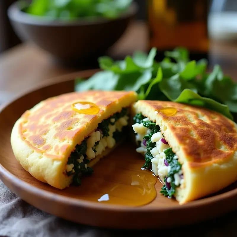 Arepas Rellenas de Queso de Almendras y Espinacas: Receta Venezolana Sin Lactosa y Keto