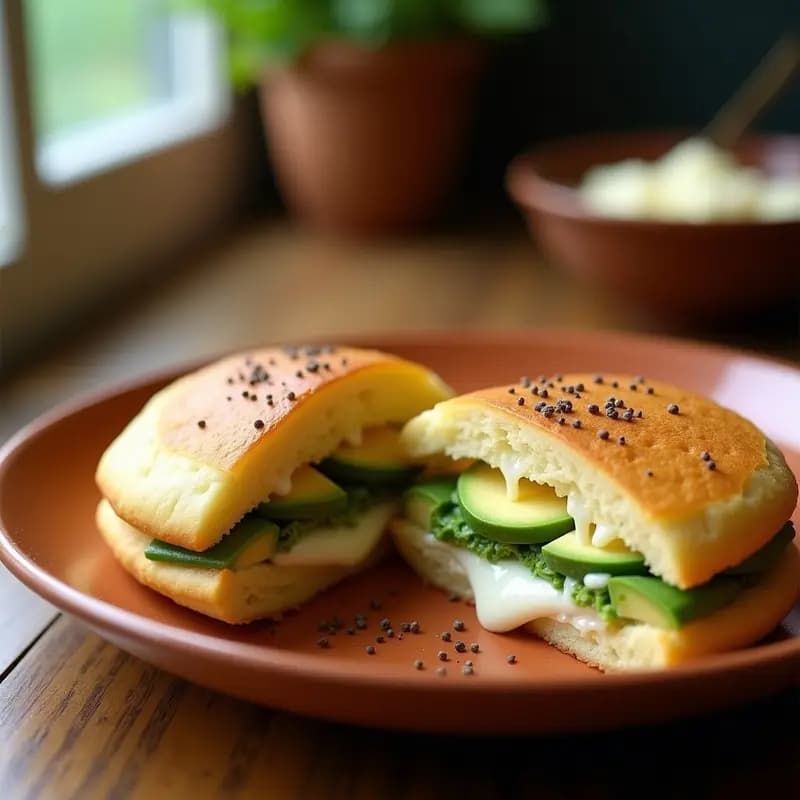 Arepas Venezolanas de Queso Blanco y Aguacate: Desayuno Rápido y Sustancioso