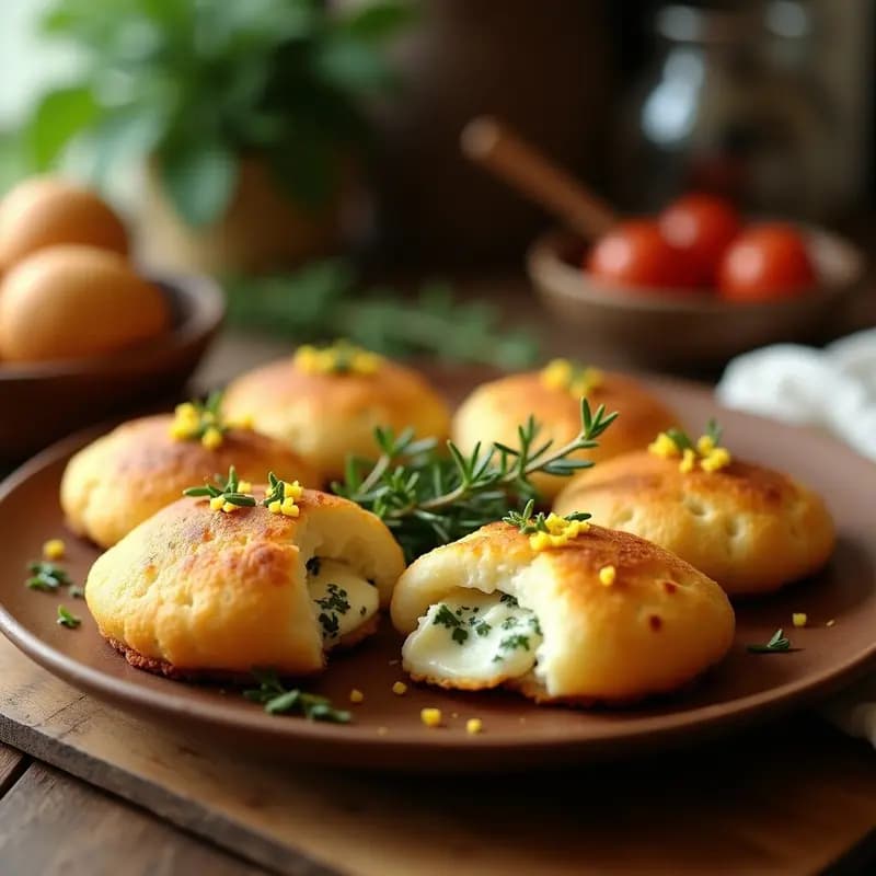 Arepas de Queso de Cabra y Hierbas Provenzales: Receta Colombiana Gourmet en Airfryer