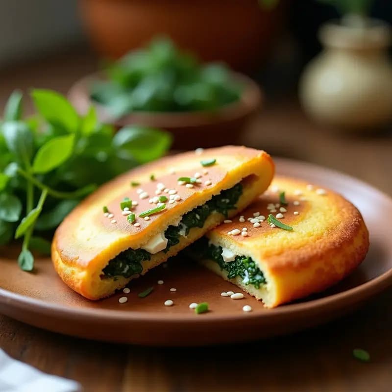 Arepas Rellenas de Queso Feta y Espinacas: Receta Venezolana con Toque Griego