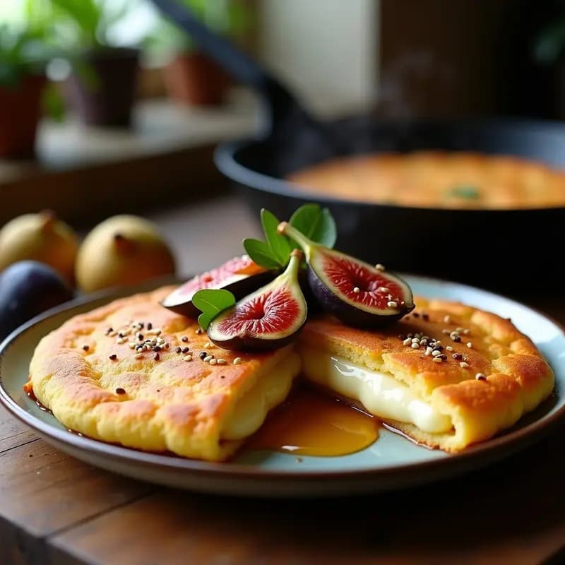 Arepas de Queso de mano y Higo Maduro: Desayuno Venezolano Dulce-Salado en Budare