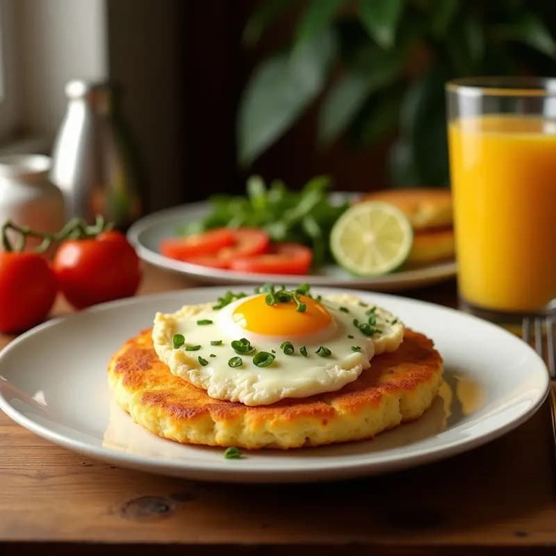 Arepas Rellenas de Queso y Huevo Frito: Desayuno Venezolano Contundente y Rápido