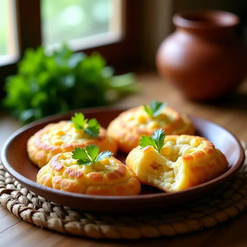 Arepas de Queso y Maíz Dulce: Desayuno Colombiano Crujiente y Energético