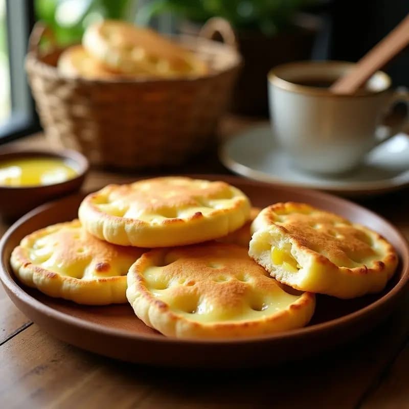 Arepas de Queso de Mano Venezolanas: Pan de Maíz Tostado con Mantequilla