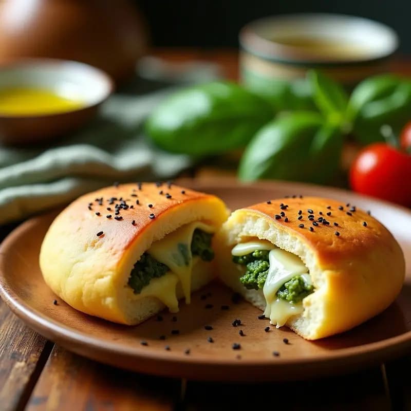 Arepas de Queso de Mozzarella y Pesto: Receta Colombiana-Venezolana Fusion
