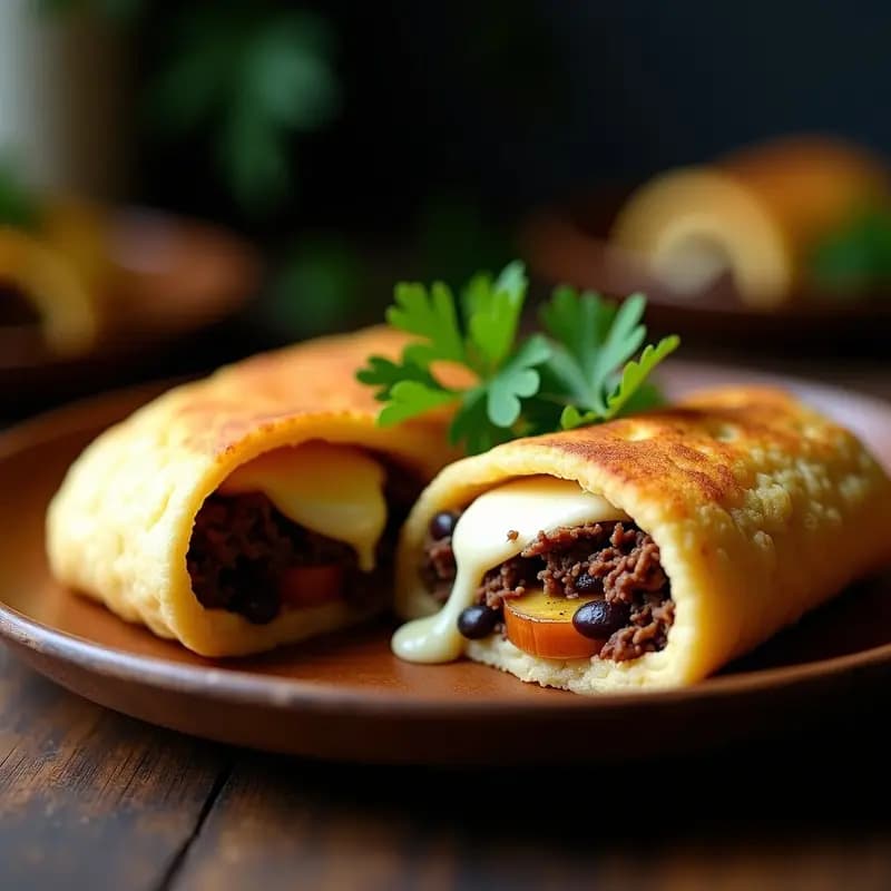 Arepas Rellenas de Queso y Pabello al Desmenuzado: Receta Venezolana en Thermomix