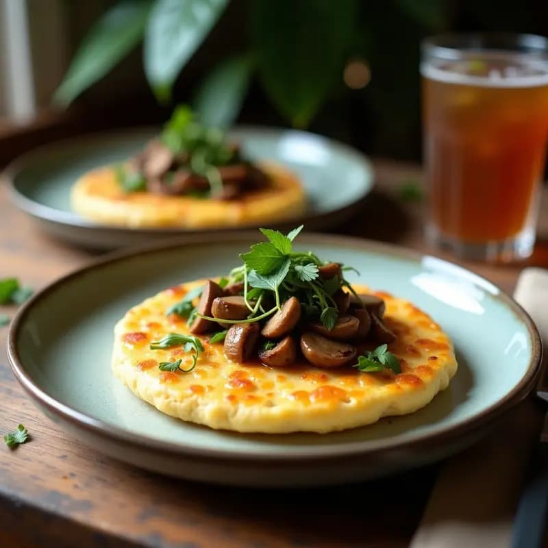 Arepas de Queso de Soja y Champiñones Portobello: Receta Venezolana Vegana y Alta en Proteína