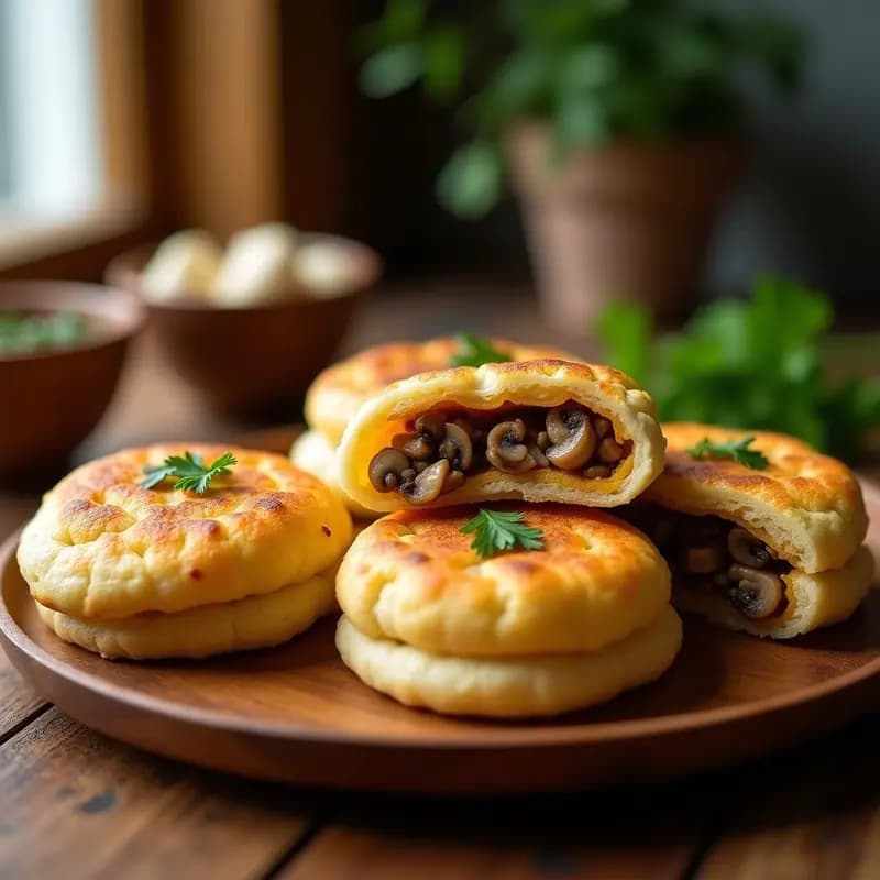 Arepas Rellenas de Queso Vegano y Champiñones: Receta Venezolana sin Lactosa en Airfryer