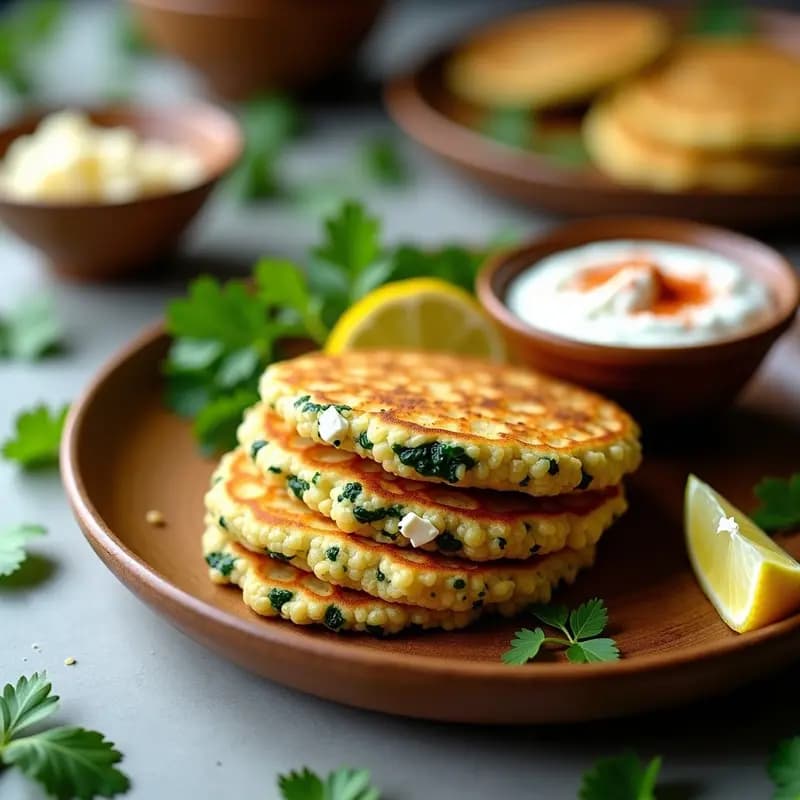 Arepas de Quinoa y Espinacas con Queso Feta: Receta Colombiana Fit