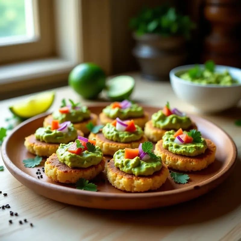 Arepas de Quinoa y Espirulina Rellenas de Guacamole: Snack Colombiano Superalimento y Sin Gluten