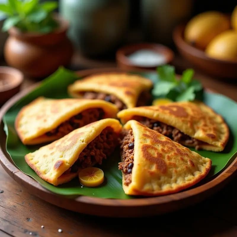 Arepas de Quinoa y Ñame Rellenas de Pabello Criollo: Receta Colombiana Sin Gluten