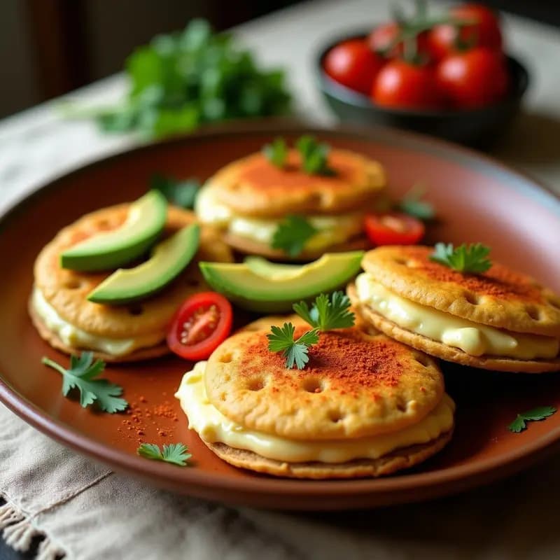 Arepas de Quinoa y Queso de Anacardos: Desayuno Colombiano Vegano y Sin Harina