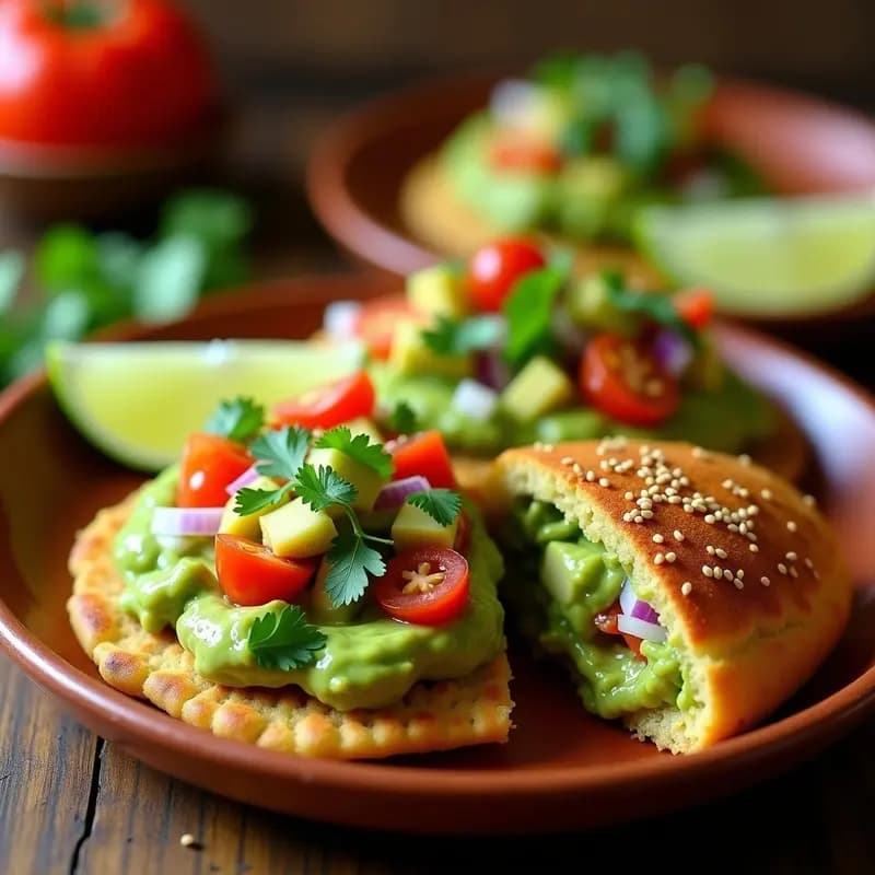 Arepas Rellenas de Guaracamole: Receta Venezolana Vegana con Aguacate y Limón