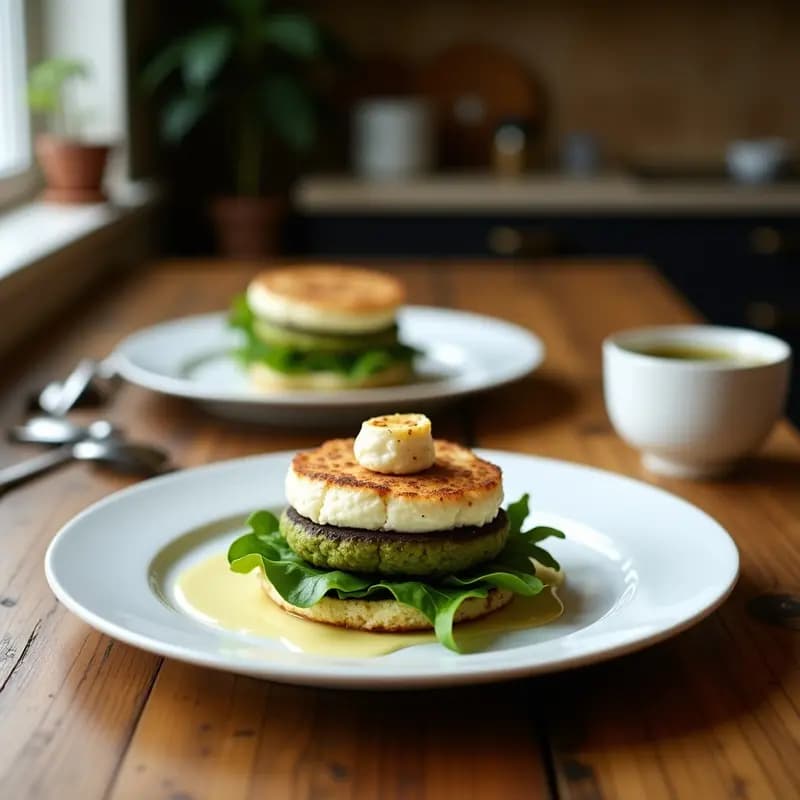 Arepas de Spirulina y Queso Fresco: Desayuno Venezolano Rico en Proteínas