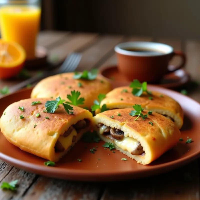 Arepas Valladolidas Rellenas de Queso Palmito y Champiñones: Receta Venezolana de Desayuno
