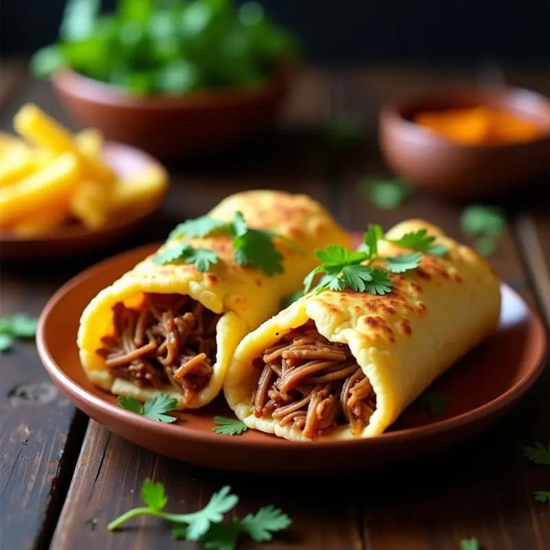 Arepas Venezolanas de Maíz Blanco con Relleno de Pernil: Receta Tradicional