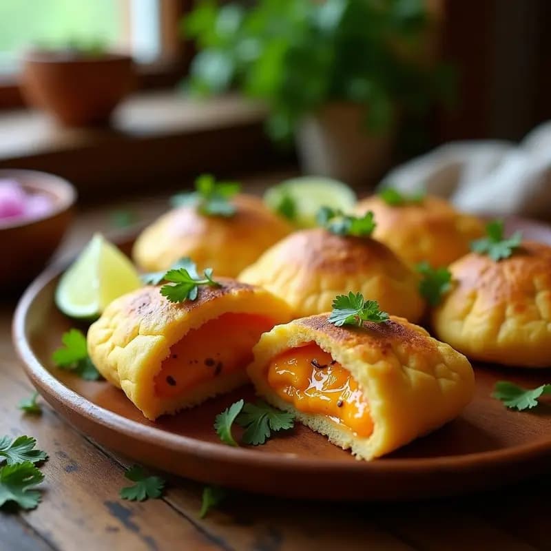 Arepas Venezolanas de Ñame Rellenas de Queso de Soja: Receta Sin Gluten y Vegana
