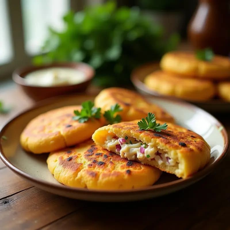 Arepas Venezolanas de Yuca y Queso de Soja: Desayuno Sin Gluten y Crujiente