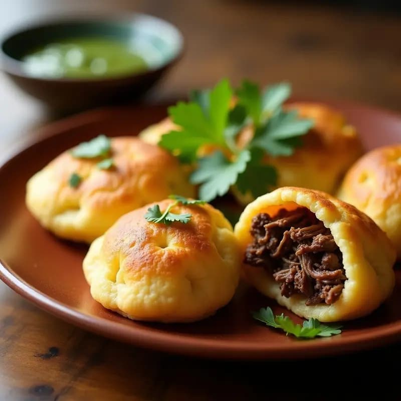 Arepas de Yuca Rellenas de Carne Desmechada: Receta Colombiana Sin Harina y Crujiente
