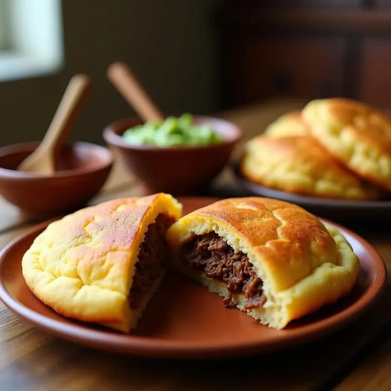 Arepas de Yuca Rellenas de Carne Mechada: Receta Colombiana-Venezolana Sin Harina en Airfryer