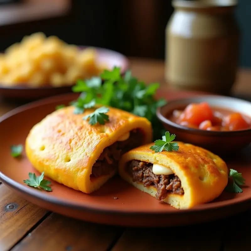 Arepas de Yuca Rellena de Carne Desmenuzada y Queso Palmita: Receta Colombiana en 30 Minutos