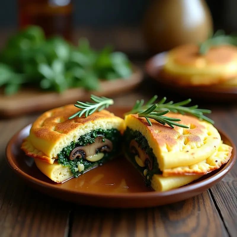 Arepas de Yuca y Espinaca Rellenas de Hongos Portobello: Receta Venezolana Vegana