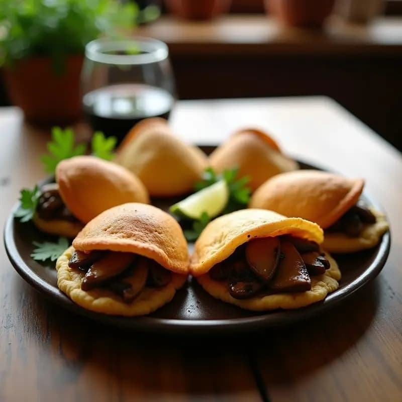 Arepas de Yuca y Ñame con Relleno de Hongos Portobello: Receta Vegana y Sin Harina