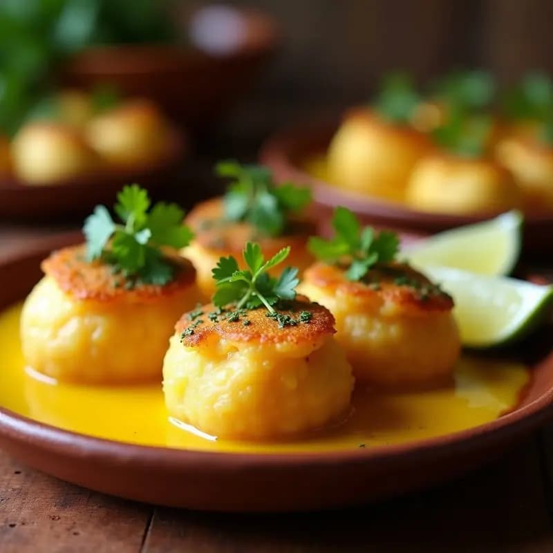 Arepas de Yuca Rellenas de Pescado y Ají Amarillo: Receta Colombiana Crujiente