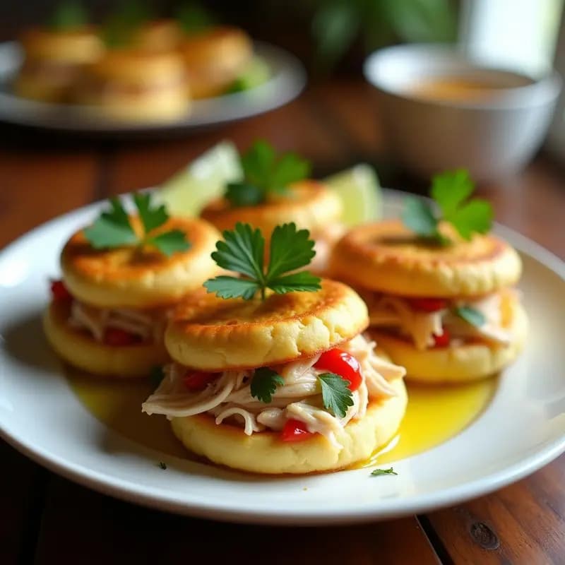 Arepas de Yuca Rellena de Pollo Desmenuzado: Receta Venezolana Sin Maíz y Keto