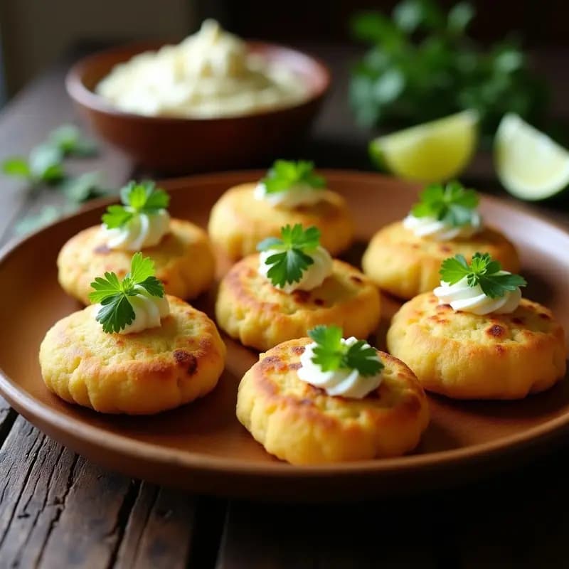 Arepas de Yuca y Queso de Almendra con Hojitas de Cilantro: Receta Venezolana Sin Gluten