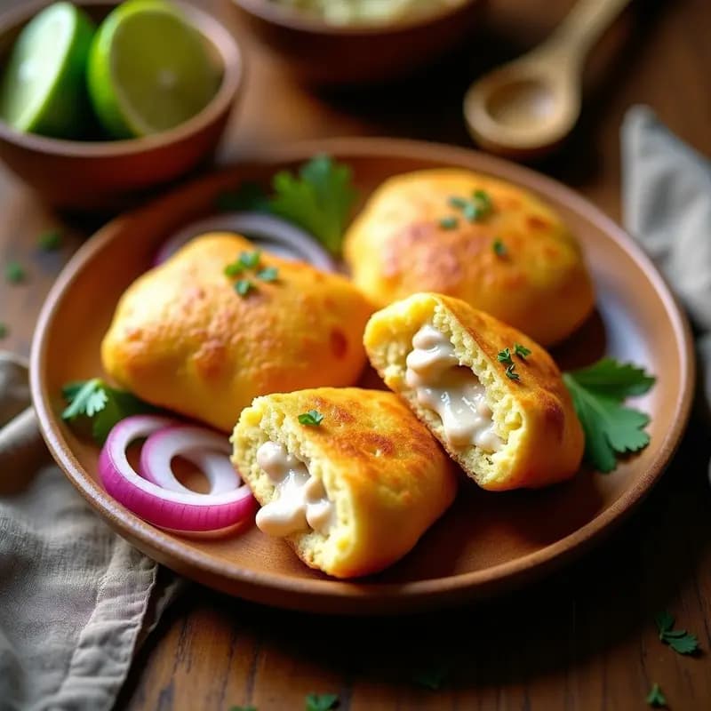 Arepas de Yuca Rellena de Queso de Anacardos: Receta Colombiana Sin Gluten en Airfryer
