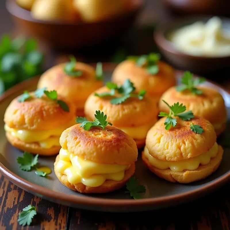 Arepas de Yuca Rellenas de Queso de Anacardos: Receta Venezolana Sin Lácteos y Keto