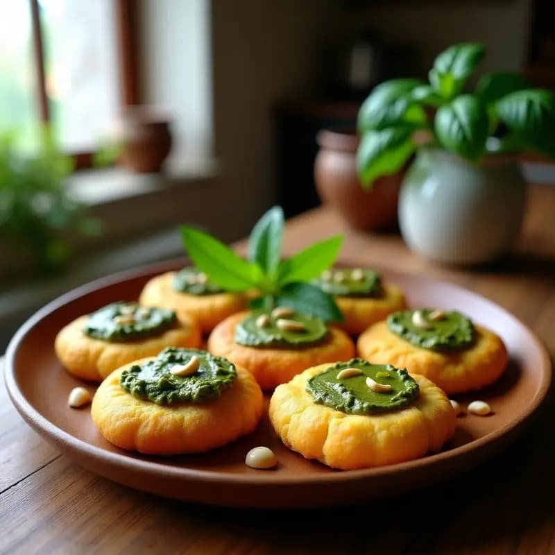 Arepas de Yuca Rellena de Queso de Anacardos y Pesto de Albahaca: Receta Venezolana Vegana