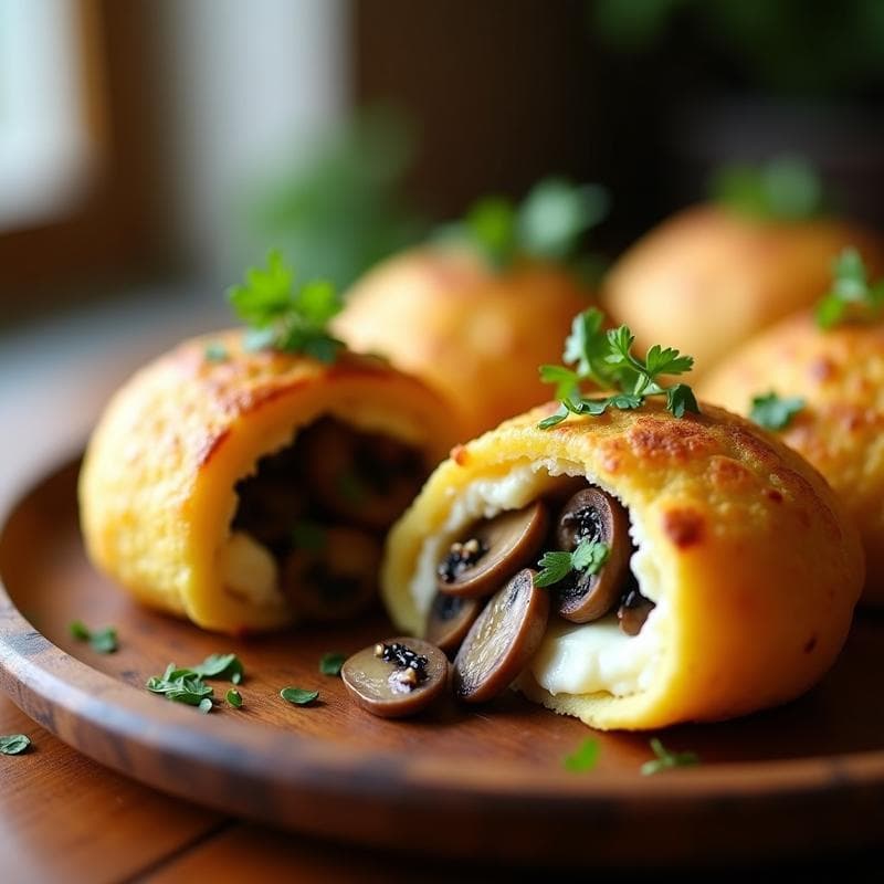 Arepas de Yuca y Queso de Cabra: Receta Colombiana Sin Gluten con Relleno de Champiñones