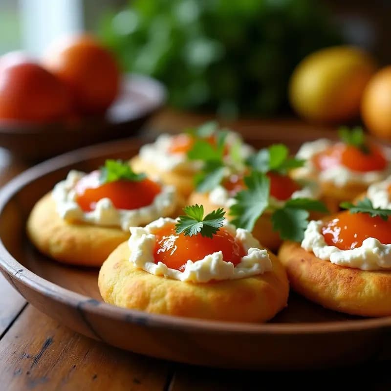 Arepas de Yuca y Queso de Cabra con Mermelada de Guayaba: Receta Colombiana Sin Maíz